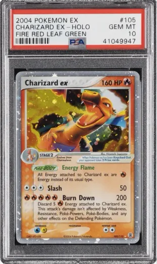 Charizard ex #105, graded PSA 10
