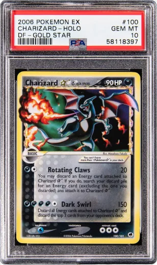 Charizard Gold Star #100, graded PSA 10