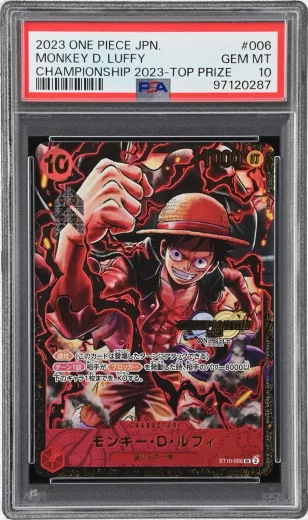 Monkey D. Luffy ST10-006, Championship 2023 Top Prize, graded PSA 10