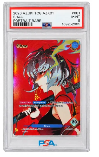 Shao, Portrait Rare STT02-001, graded PSA 9