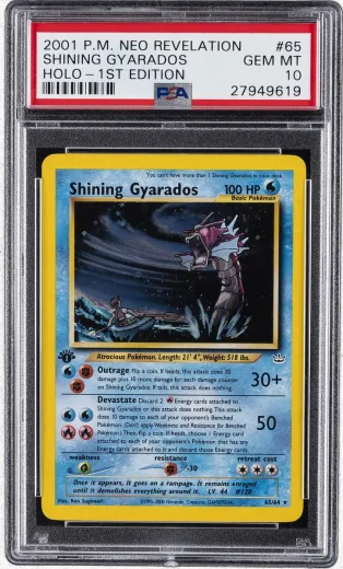 Shining Gyarados #65, graded PSA 10